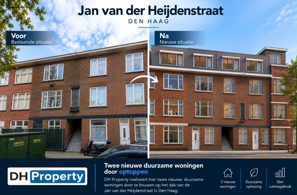 Existing and new situation on Jan van der Heijdenstraat, The Hague